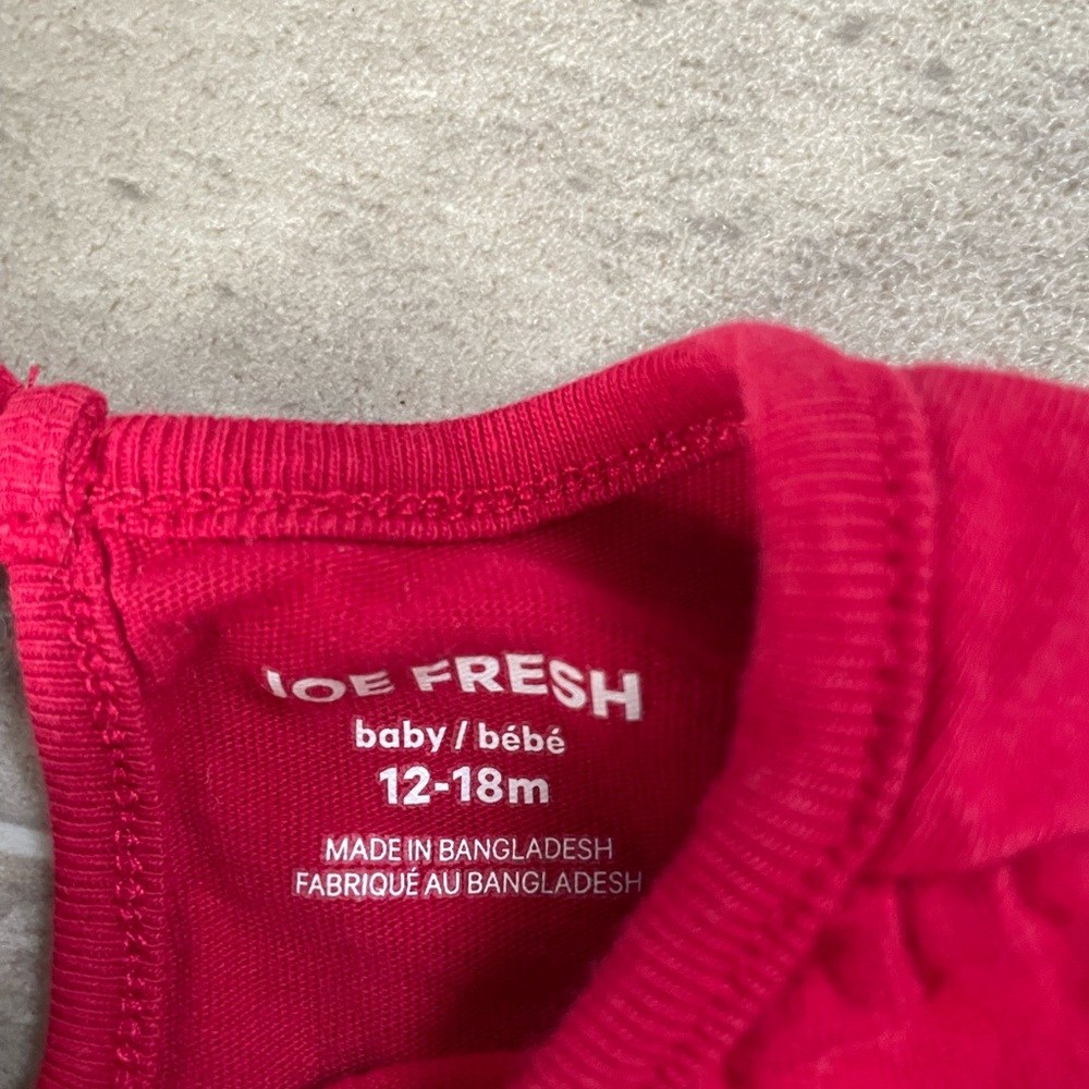 3/$20 Set of 3 Joe Fresh Christmas Diaper Shirts - Picture 5 of 9